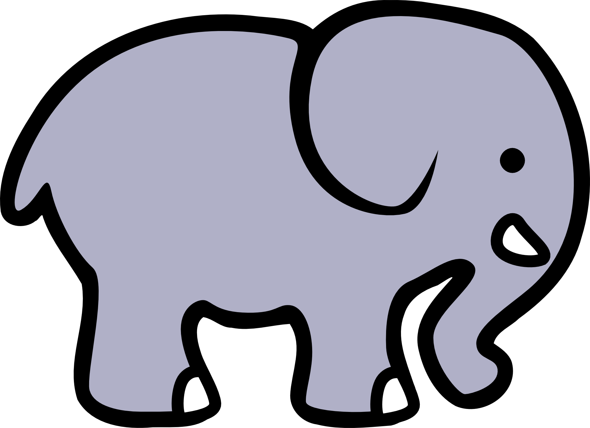 1979x1437 Elephant Clip Art Black And White Free Clipart 2