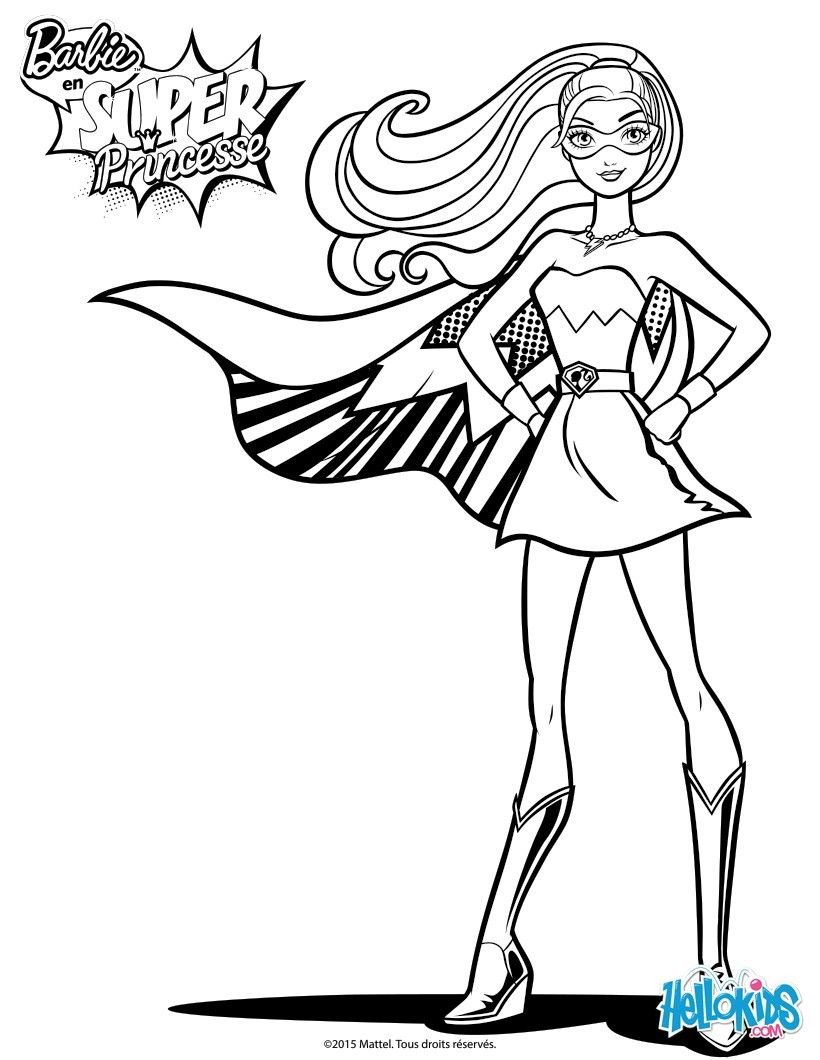 820x1060 Barbie Super Princess 2 Coloring Page. More Barbie Coloring Sheets