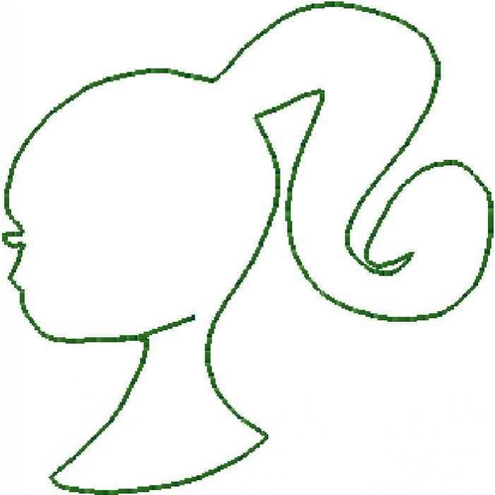 700x700 Barbie Head Clip Art