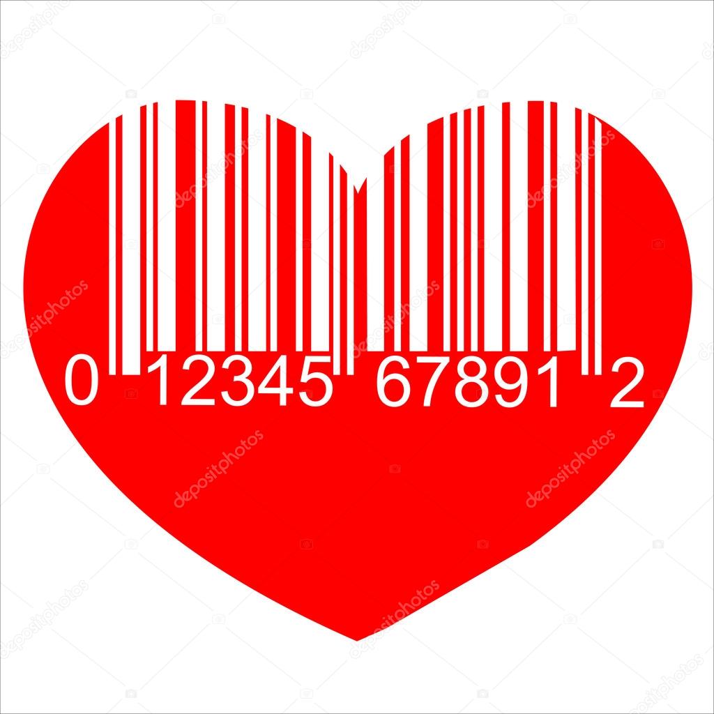 1024x1024 Barcode Clipart Heart