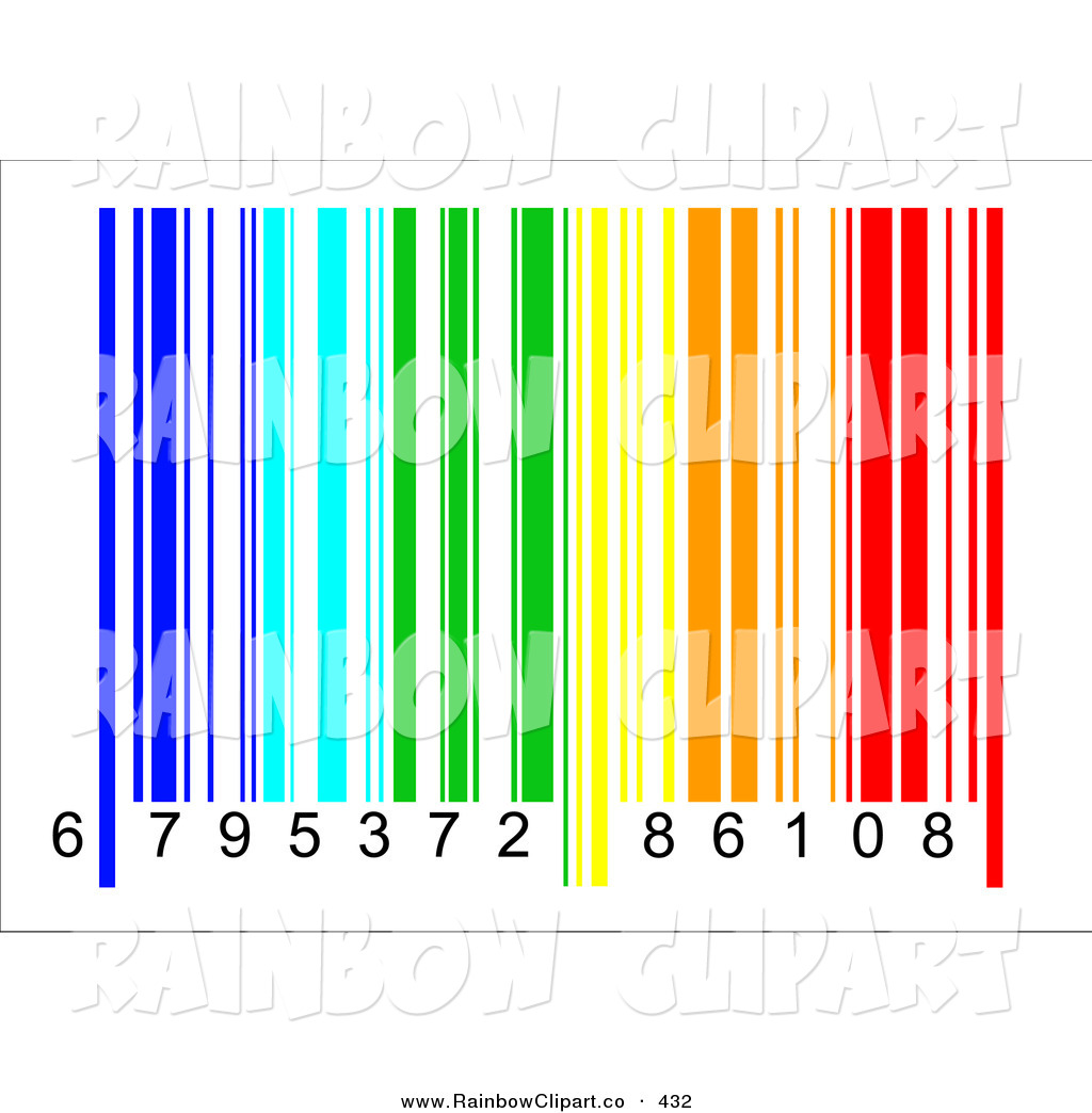 1024x1044 Vector Clip Art Of A Rainbow Colored Barcode And Numbers On White