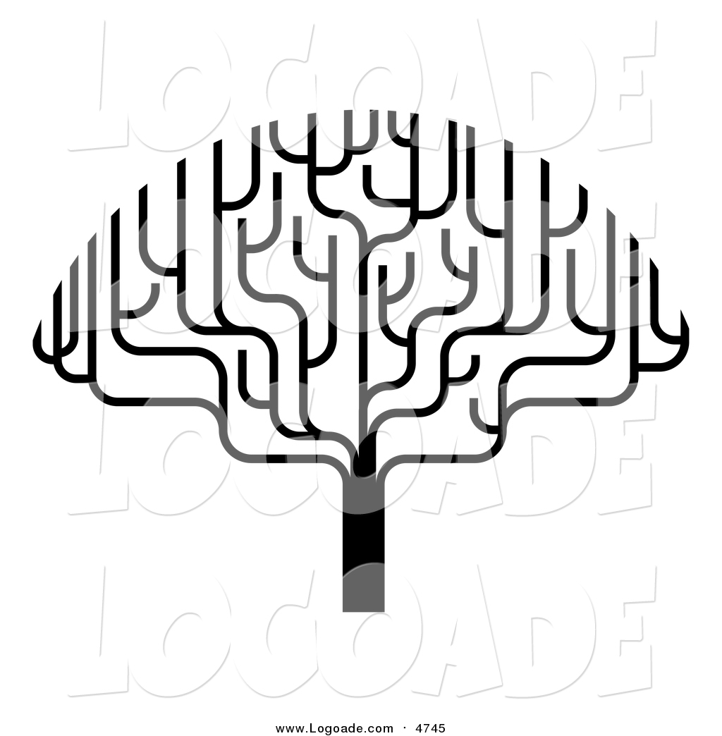 1024x1044 Clipart Of A Black And White Bare Tree By Atstockillustration