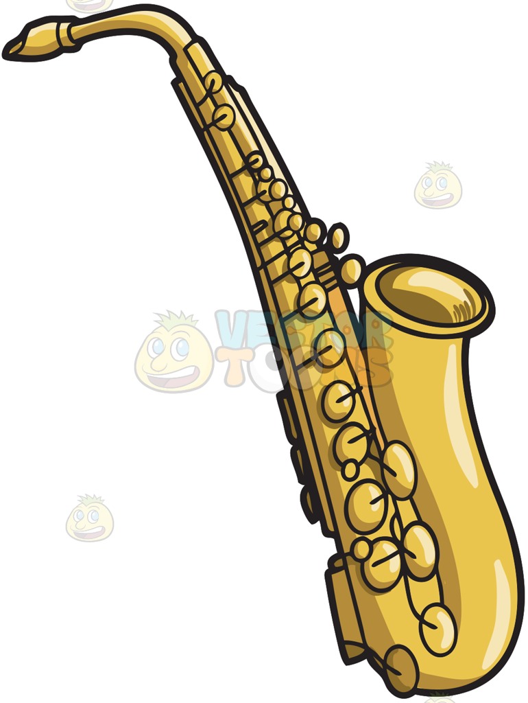 770x1024 A Musical Instrument Called The Saxophone Cartoon Clipart