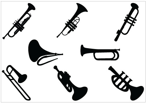 505x357 Trombone Silhouette Cliparts
