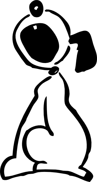 318x595 Howling Dog Clip Art