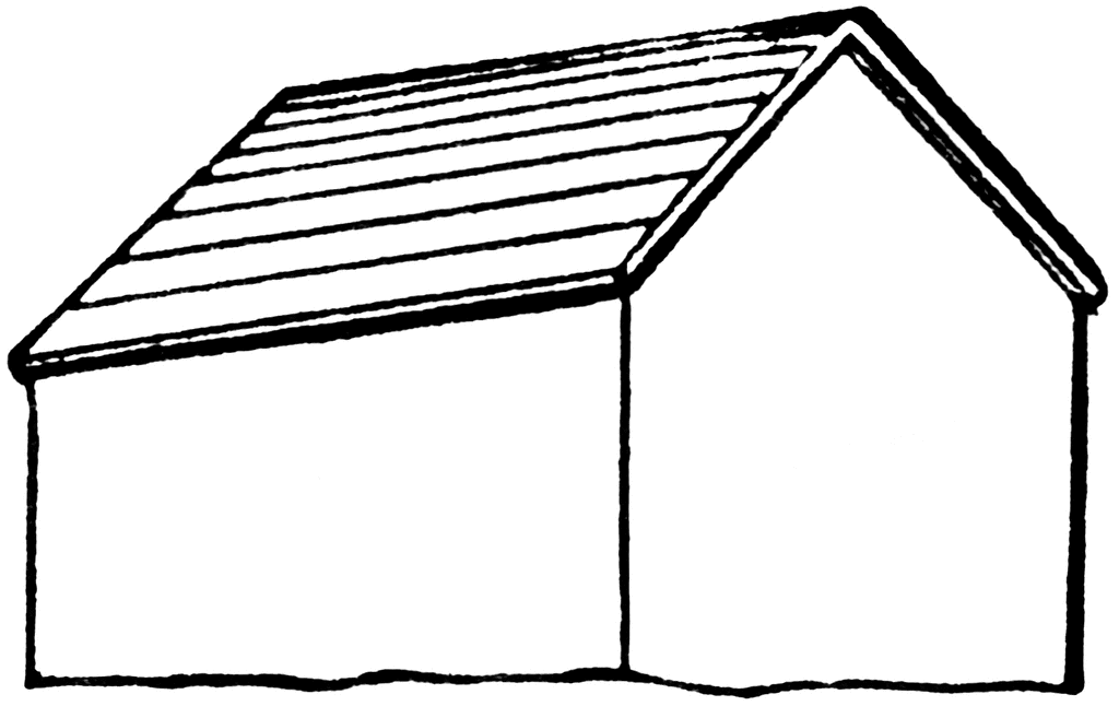 1024x646 Shed Clipart Black And White