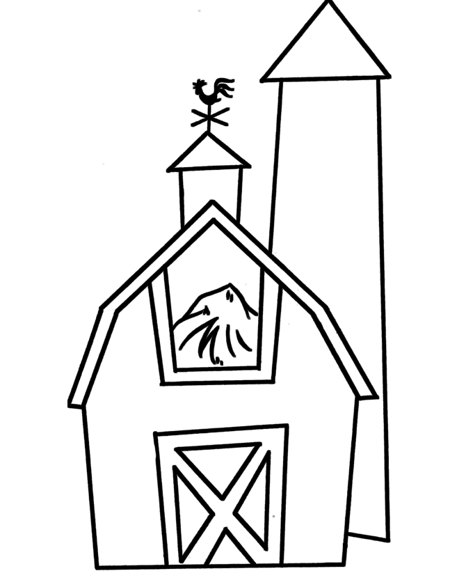 670x820 Barn Clipart Coloring Page