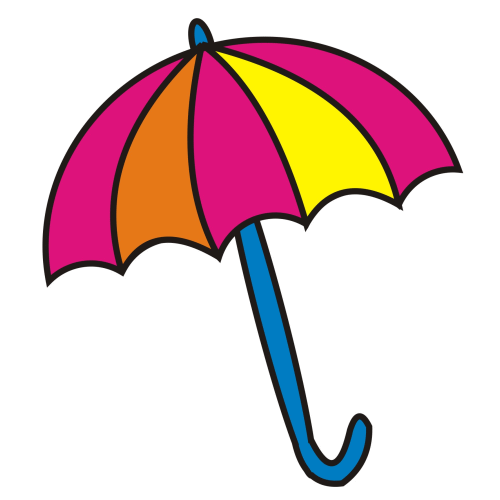 500x500 Turquoise Umbrella Clip Art