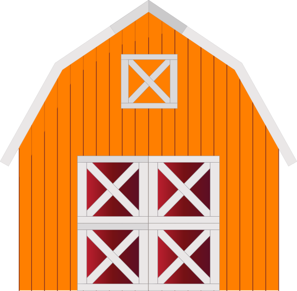 600x587 Orange Barn Clip Art