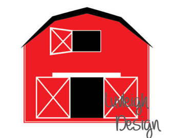 340x270 Red Barn Clipart Etsy