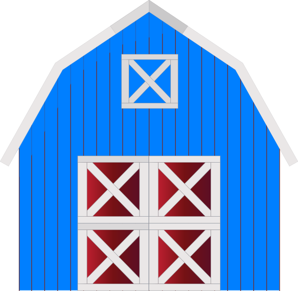 600x587 Blue Barn Clip Art