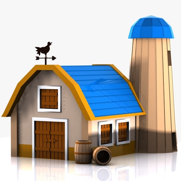 600x600 Barn 3d Max