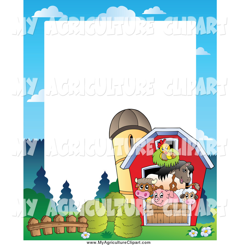 1024x1044 Vector Agriculture Clipart Of A Barnyard Animal Frame And Sky By