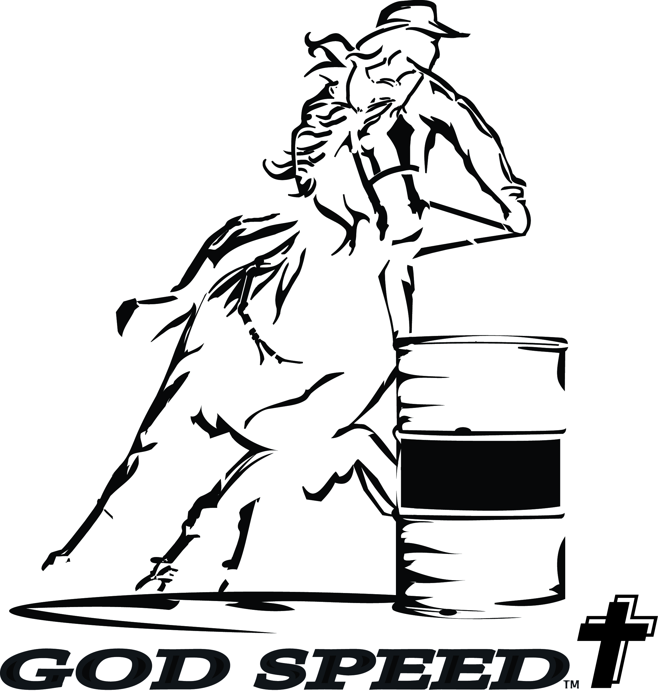 2305x2419 Barrel Racer Clipart