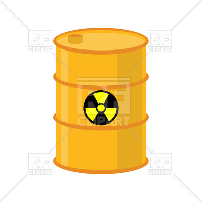 400x400 Chemical Waste Yellow Barrel Royalty Free Vector Clip Art Image