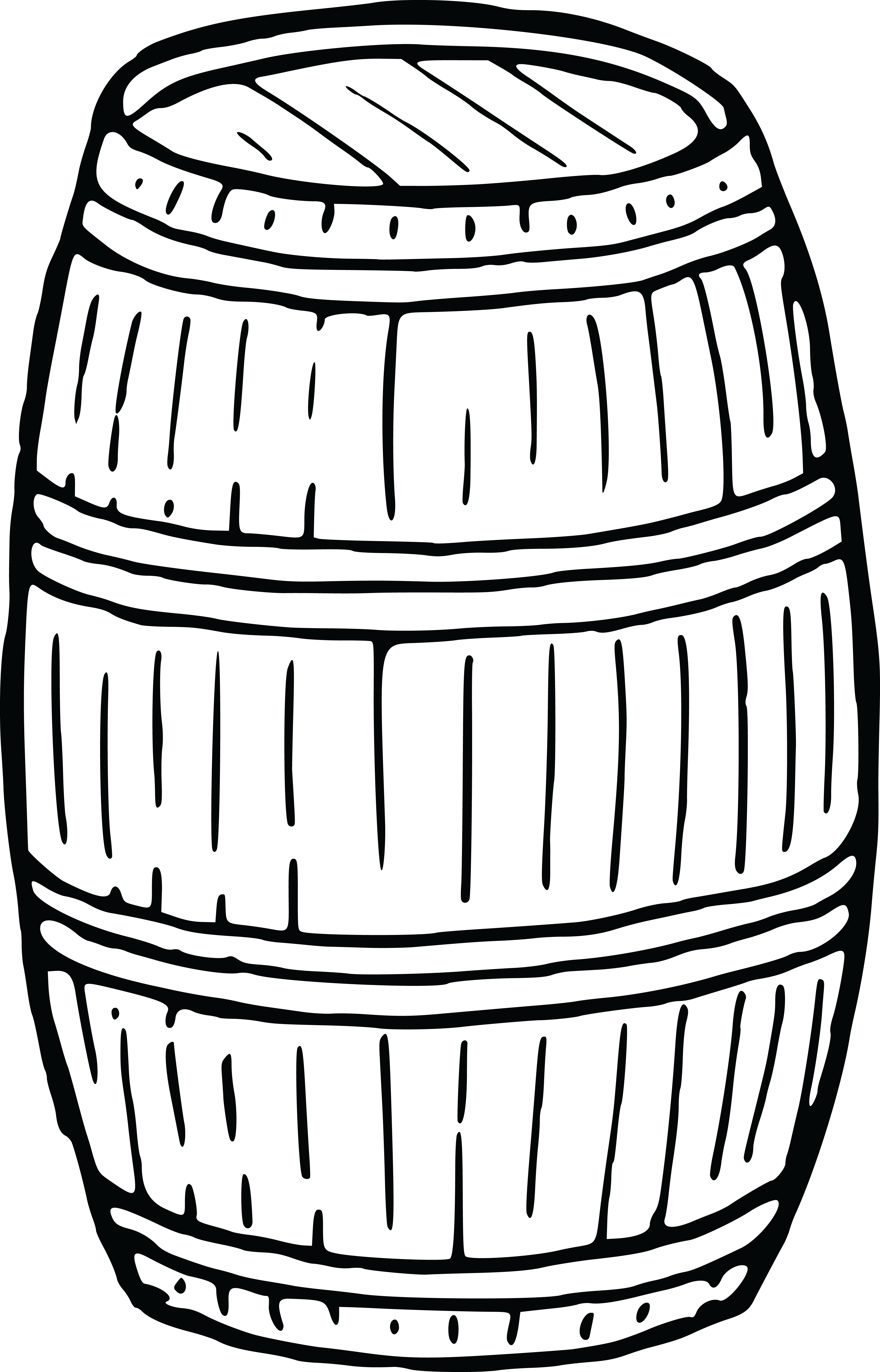 4000x6234 Free Clipart Of A Wooden Barrel Black And White