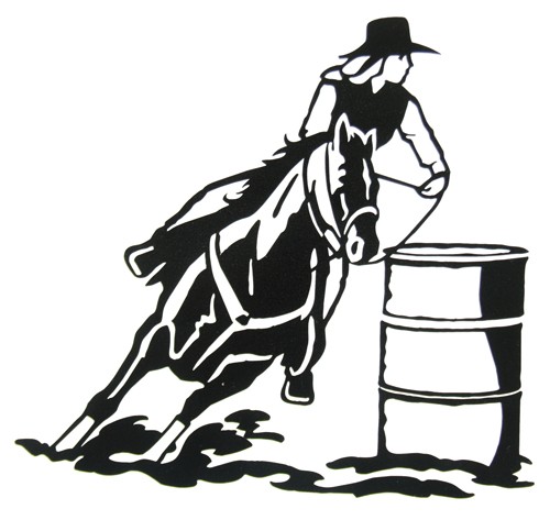 500x473 Barrel Racing Clipart