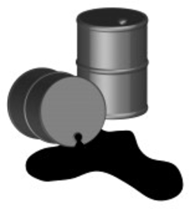 280x300 Oil Spilling Out Of One Black Oil Barrel D Vector Free Images