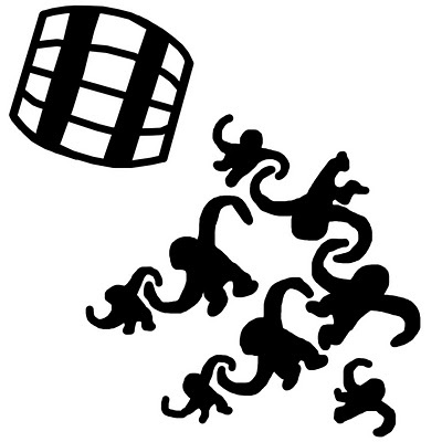 400x400 Barrel Clipart Monkey