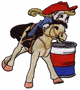 265x299 Barrel Racing Embroidery Design By Embroidery Central