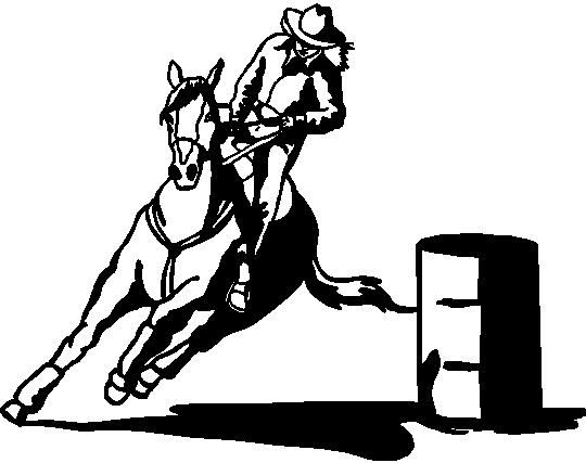 540x427 Barrel Racing Clipart