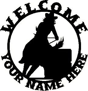 290x300 Custom Western Barrel Racing Welcome Sign Steel Rodeo Ebay