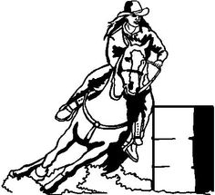 236x215 Barrel Racing Clipart