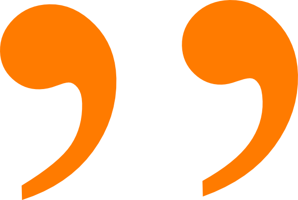 600x402 Orange Closing Quotation Mark Clip Art