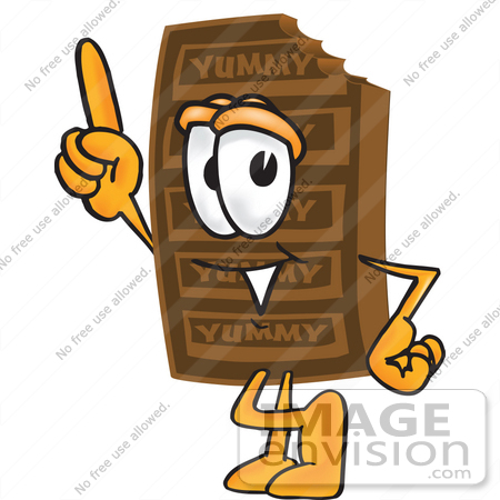 450x450 Clip Art Graphic Of A Chocolate Candy Bar Mascot Character
