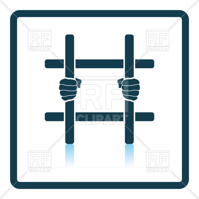 400x400 Hands And Prison Bars, Prison Icon Royalty Free Vector Clip Art