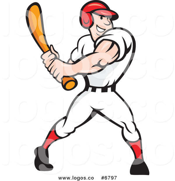600x620 Royalty Free Clip Art Vector Logo Of A Happy Baseball Player