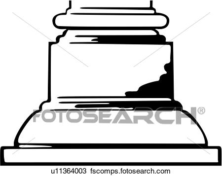 450x357 Clipart Of , Column, Architecture, Base, Renaissance, U11364003