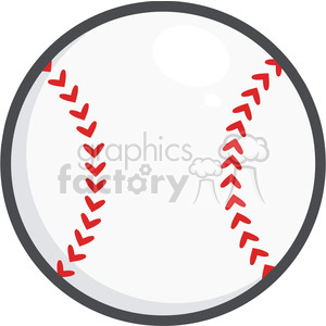 300x300 Royalty Free Baseball Ball 396083 Vector Clip Art Image