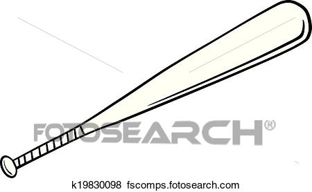 450x278 Clip Art Of Black And White Baseball Bat K19830098