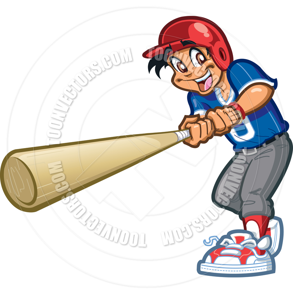 940x940 Swinging Big Baseball Bat By Kenny Kiernan Toon Vectors Eps