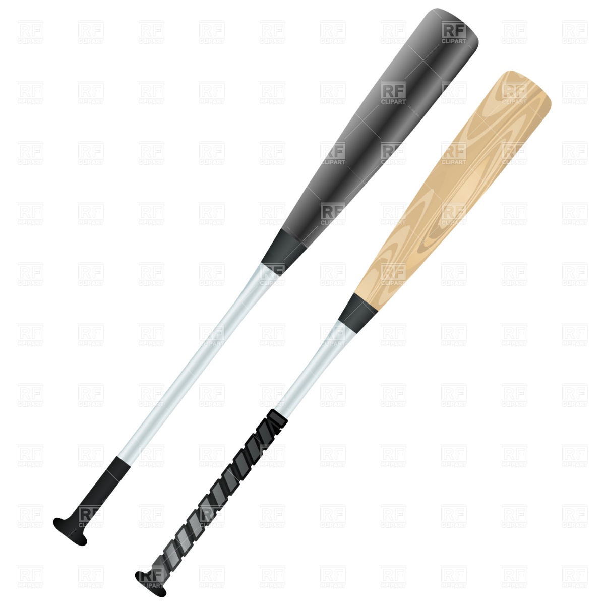 1200x1200 Baseball Bat Royalty Free Vector Clip Art Image