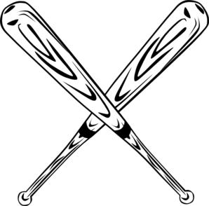 298x294 Crossed Bats Clip Art