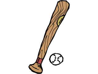 320x240 Baseball Bat Clipart Ball