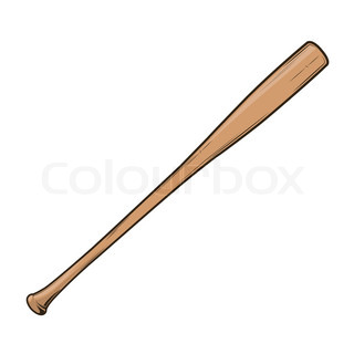 320x320 Baseball Bat Isolated On A White Background. Sports Equipment