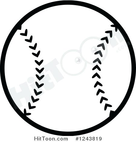 450x470 Baseball Clipart Of A Black And White Baseball Royalty Free Vector