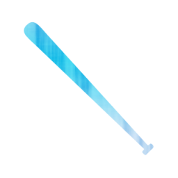 256x256 Baseball Bat Clipart Blue