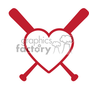 300x300 Royalty Free Baseball Bat Heart Love Monogram Svg Cut File Vector