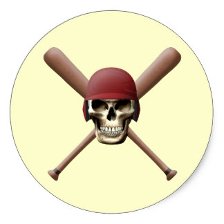 324x324 Cross Bats Stickers Zazzle