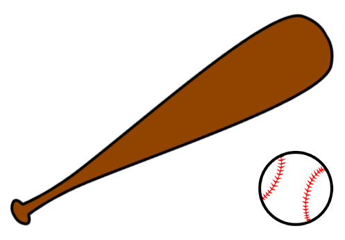 497x345 Baseball And Bat Clipart
