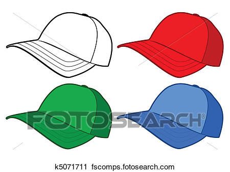 450x338 Clipart Of Baseball Cap Vector Template. K5071711