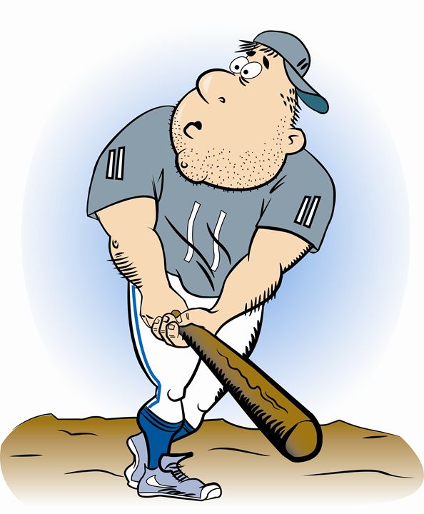 594x720 Cartoon Baseball Player One