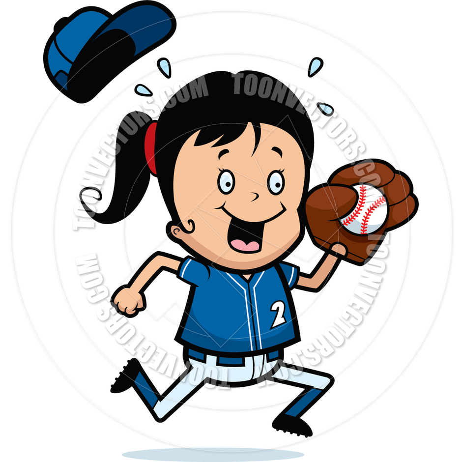 940x940 Cartoon Softball Player Collection