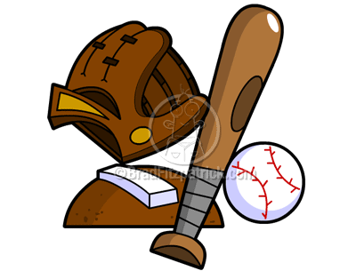 400x305 Cartoon Baseball Clipart