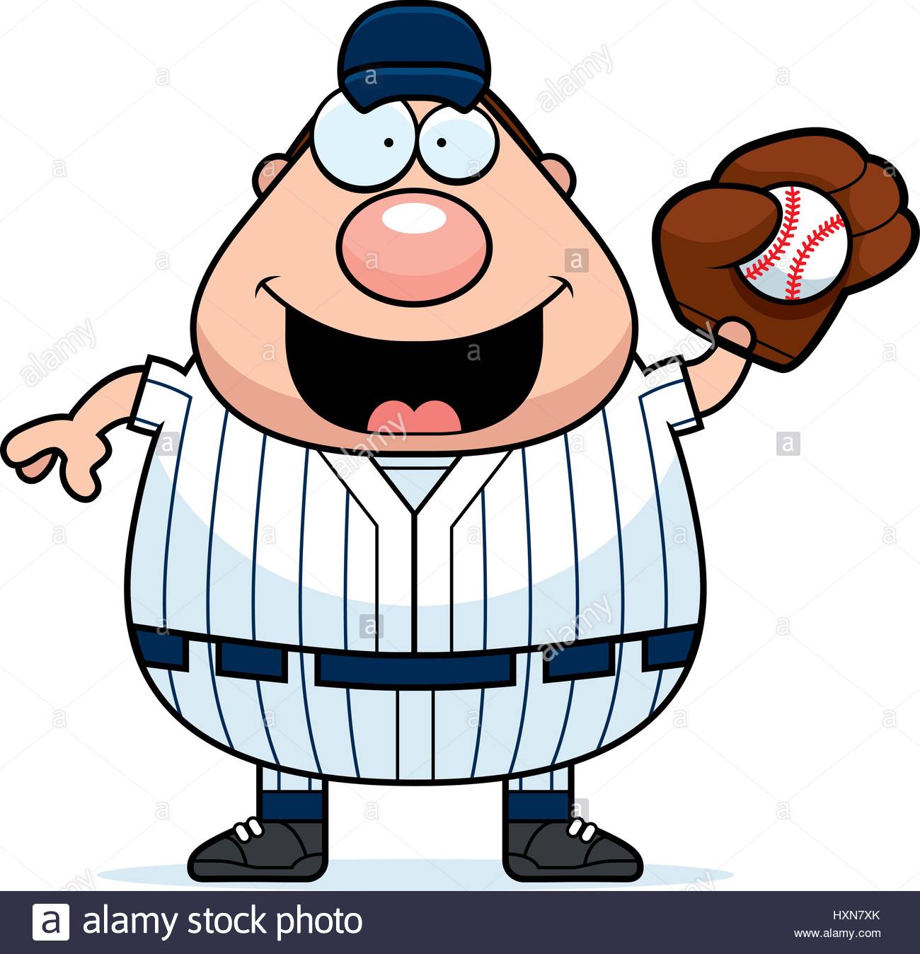 1300x1348 A Cartoon Illustration Of A Baseball Player Catching A Ball Stock