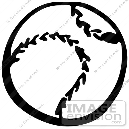 450x450 Clipart Of A Baseball In Black And White